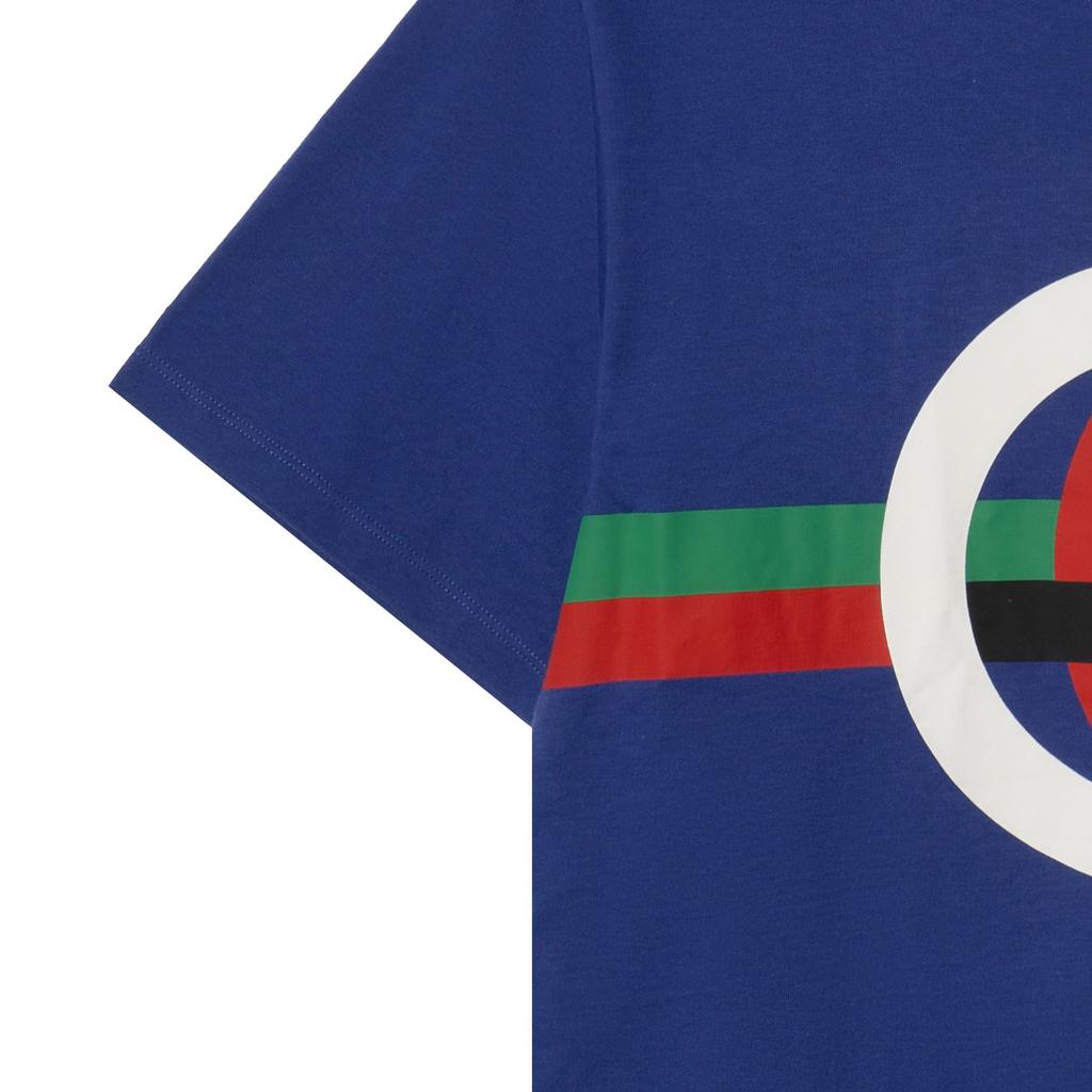 Gucci T Shirts Men's Blue Crew Neck Moderate 548334-XJE7S-4120