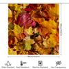 Golden Autumn Shower Curtain With Leaf Print High-Quality Home Decor For Bathroom Decorations