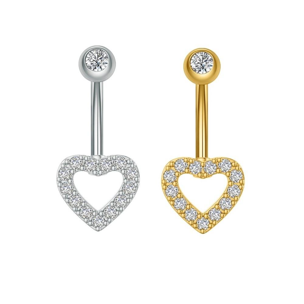 Edelstahl Gem Bauchnabelpiercing Eleganter Glänzender Körperschmuck Neuer Kristallkugel Bauchnabelringe Damen