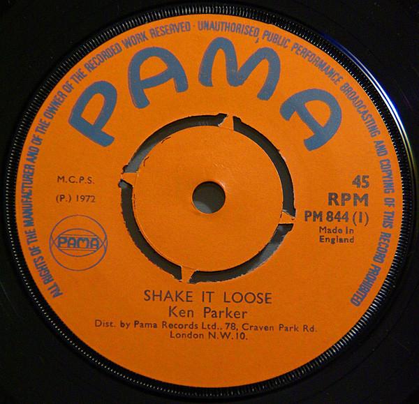 

7inch Record KEN PARKER TIMMY MCCOOK KEN PAR Shake It Loose Shaking Version PM844 PAMA 1972 UK Reggae Ska Dub Used