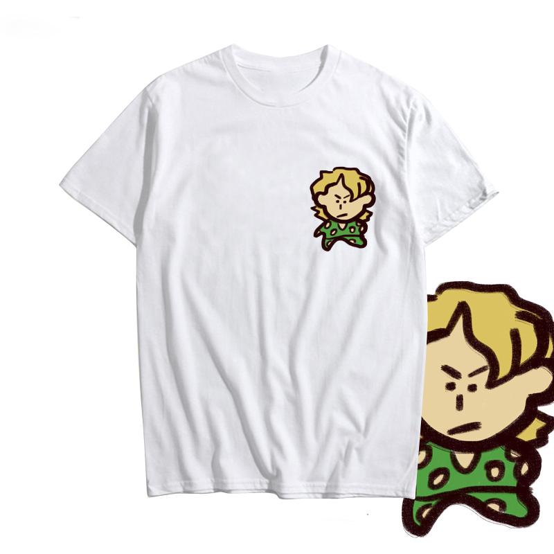 Anime JoJo Cute Character Print Short-Sleeved T-shirt Cotton Summer Men's And Women's Casual Fashion Sports Oversized Tshirt