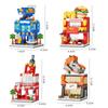 DIY Architecture Mini City Store Street View Food Snake House Building Blocks Classic Movie Model Toys For Kids Girl And Boy
