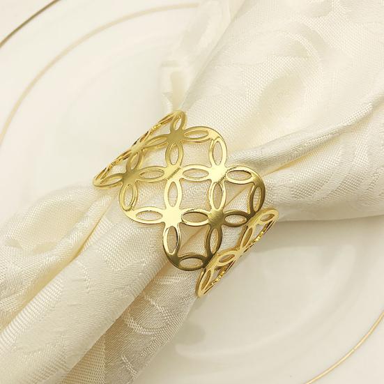 6Pcs Hollow Metal Shape Napkin Ring Wedding Party Dinner Banquet Table Ornament