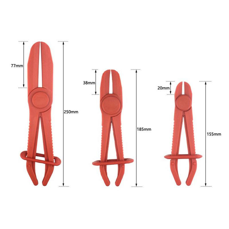 3PCS/Set Car Hose Clamps Pliers Kit Flexible Tube Clamp Sealing Brake Fuel Line Cut Off Clamp Auto Oil Pipe Repair Fix Tools Set