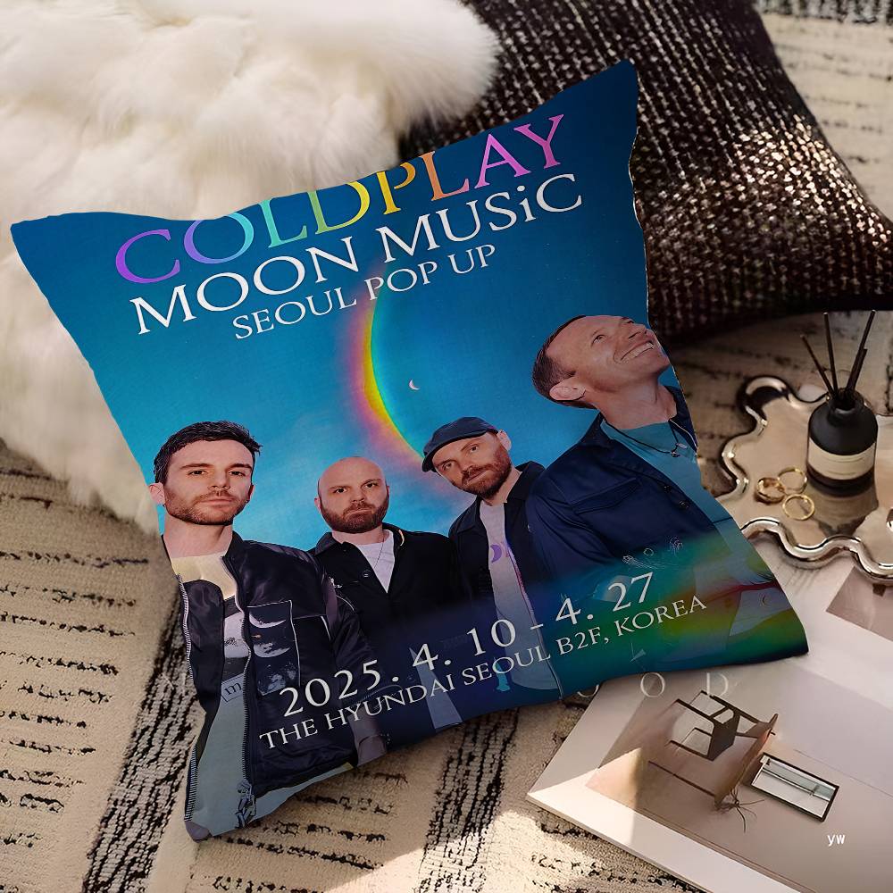Band C-Coldplay Cushion Cover Inches Farmhouse Decor Home Throw Pillow Covers For Couch Decorations