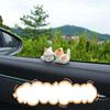 Cute Mini Cartoon Kissing Rabbit Cat Frog Car Ornaments Smooth Surface For Car Dashboard Home Desktop Decor