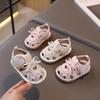 Sommer Baby Mädchen quietschende Sandalen - Weiche Sohle, Rutschfest, Geschlossene Zehen, Lauflernschuhe Prinzessinnen Schuhe
