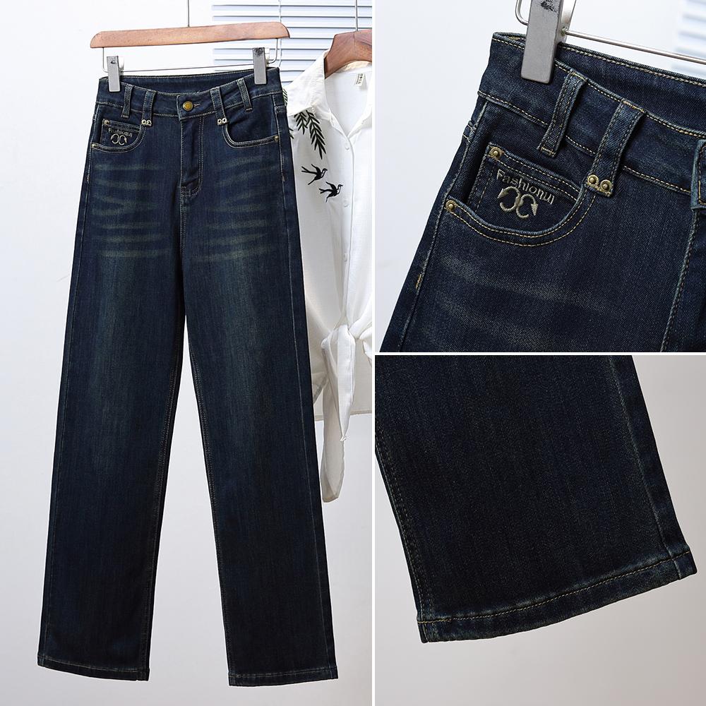 Dimanaf 2025 Mărimi Mari Toamnă Femei Blugi Pantaloni Denim Femei Elastic Basic Talie Înaltă Pantaloni Mărimi Mari Pantaloni Fashion 5XL