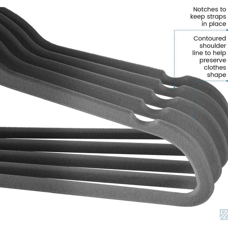 European & American Non-Slip Flocked Magic Wardrobe Clothes Hangers 