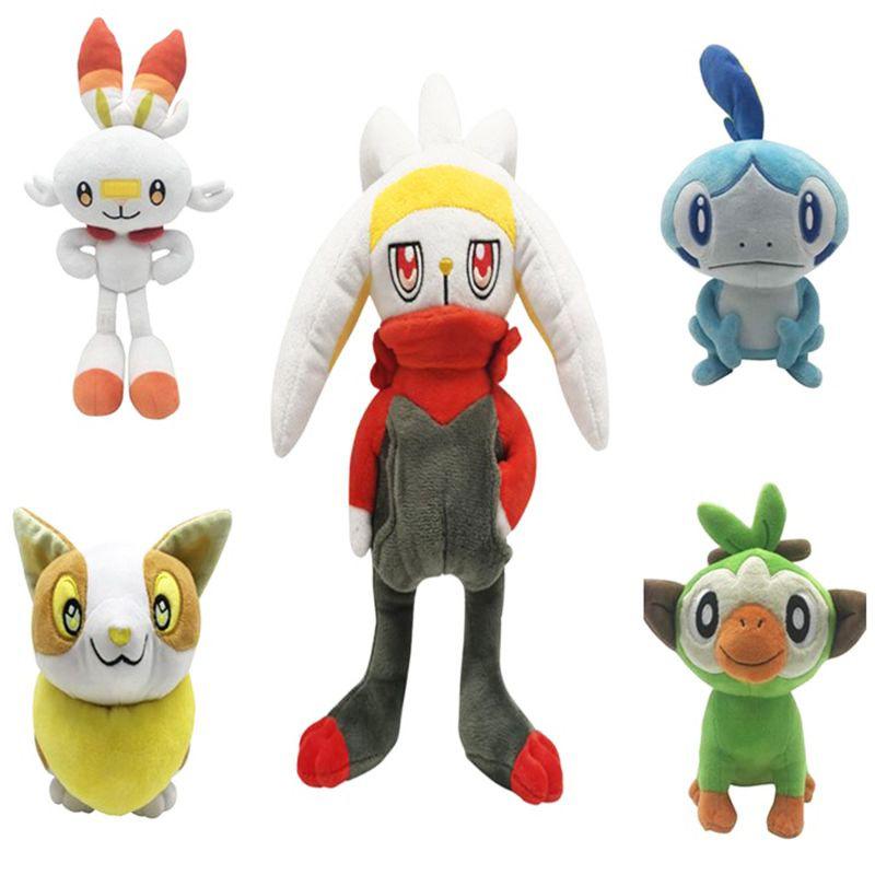 And Sword Pokémon Shield Plush Toy Game Stuffed Doll Soft Figure Kids Gift Fans
