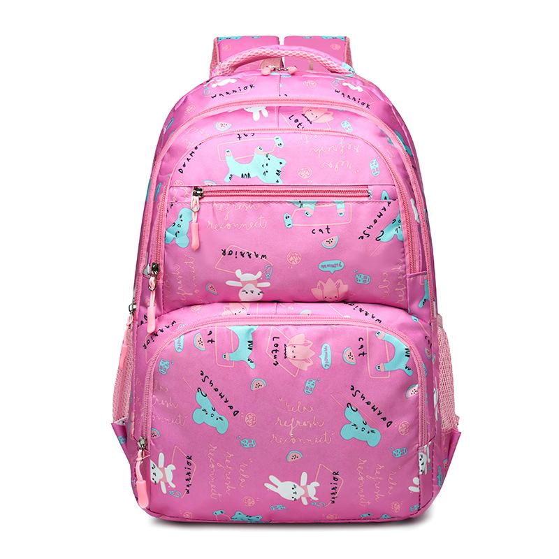 New Schoolbag, Primary School Children's Girls' Fashion Backpack, Lightweight Burden Reduction Spine Backpack