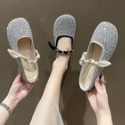 Nouvelles chaussures plates Baotou à talon bas pour femmes, chaussures de soirée décontractées, confortables et assorties