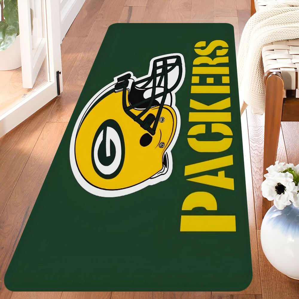 Green BayS PackerS Room Mats Anti-slip Absorb Water Long Strip Cushion Bedroon Mat Household Carpets