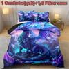 3D Dragon Pattern Psychedelic Aesthetic Orleans Animal Theme Soft Breathable Knitted Digital Printed Polyester Bedding Set