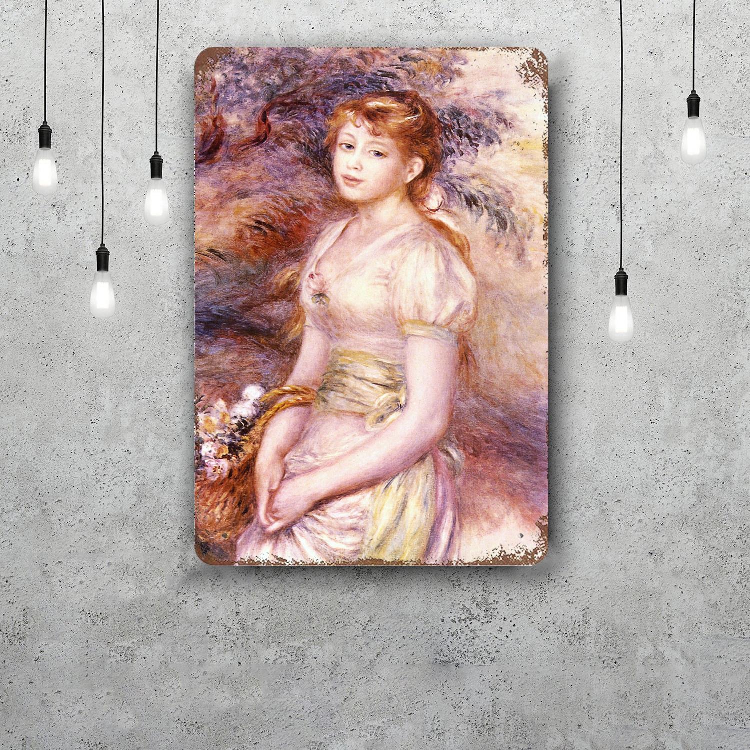 

PierreAuguste Renoir Retro Vintage Tin Sign Poster Decorative Plaque Metal Plate Wall Decor 20x30cm（7.8x11.8inch）