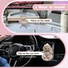 Doll Car Seat for 17cm Dolls with Air Vent Clip and Desktop Stand, Cute and Functional Car Ornament for Blind Box Doll Fans, Collectors (Pink)