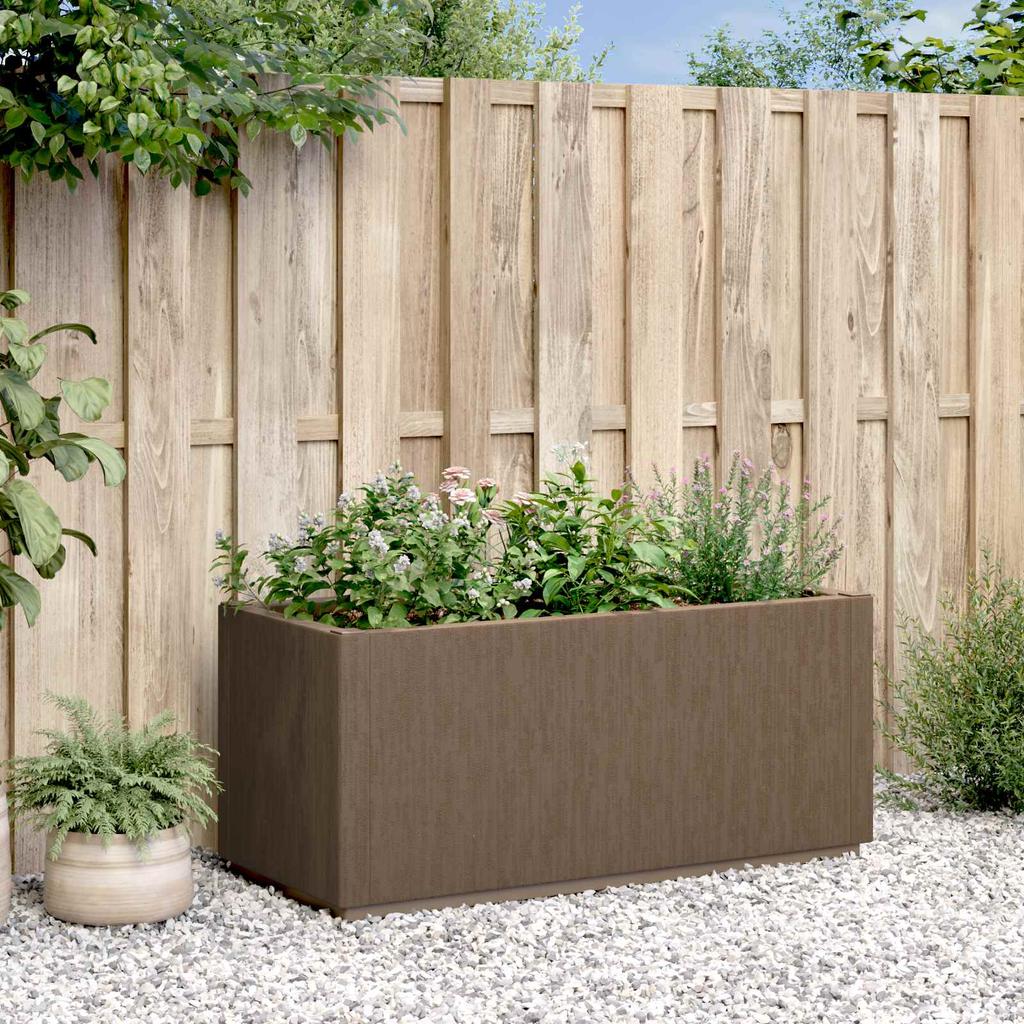 Garden Flower Box Brown 80 X 36 X 35 Cm PP