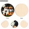 Halloween Wooden Sign with Pumpkin & Ghost Pattern - Charming Decorative Sign and Plaques - Ideal Front Door Decor - Halloween Decor
