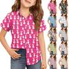 Camicetta Estiva a Maniche Corte per Ragazze Uniforme Scolastica Camicia Bottoni Camicia Bottoni Uniforme Scolastica Estiva per Bambini