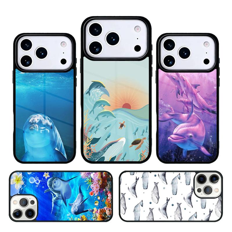 Cute Dolphin Ocean Phone Case Cover for IPhone 11 12 13 14 15 16e 17 Pro Max Coque for IPhone 17 Air