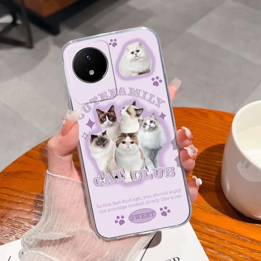 For Vivo Y02 Y02A Y02S Y10 Y11 Y12 Y12a Y13 Y15 Y15a Y16 Y17 Y19 Clear TPU Case Ocean Whale Pattern Anti Drop Back Cover For Vivo Silicone Phone Shell