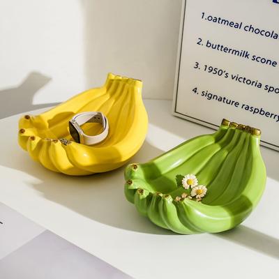 Ceramic Banana-shaped Ceramic Bowls Exquisite Snacks Snacks Decorative Plate Restaurant Hotel Storage Tray Home Decoration
