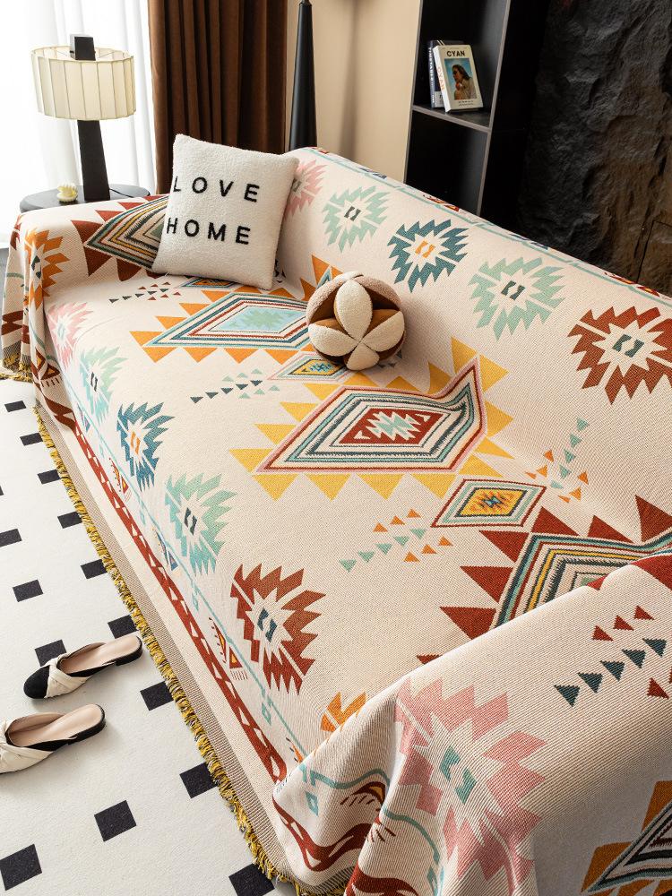 

Покрывало для дивана в скандинавском стиле, универсальное трехсезонное покрывало с принтом в клетку, чехол для дивана, полотенце, уютный домашний декор 180x130cm