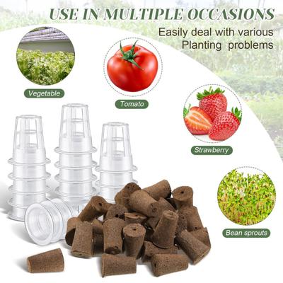 Coș de Plantare Kit Semințe Hidroponice cu Peste 350 Semințe Inclusiv Busuioc Pătrunjel Coriandru Coșuri Reutilizabile din Plastic Accesorii pentru Grădină Hidroponică