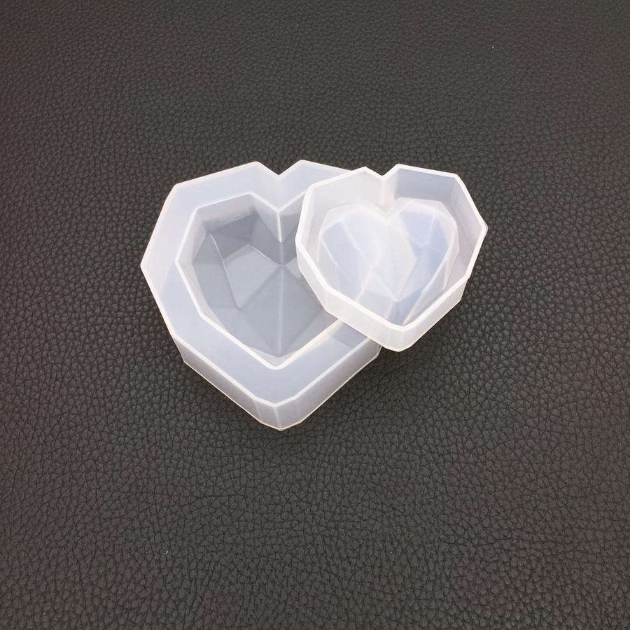 Resin Casting Molds Geometric 3D Heart-Shaped Silicone Mold Candle Soap Making Candle Supplies Valentine'S Day Mold
