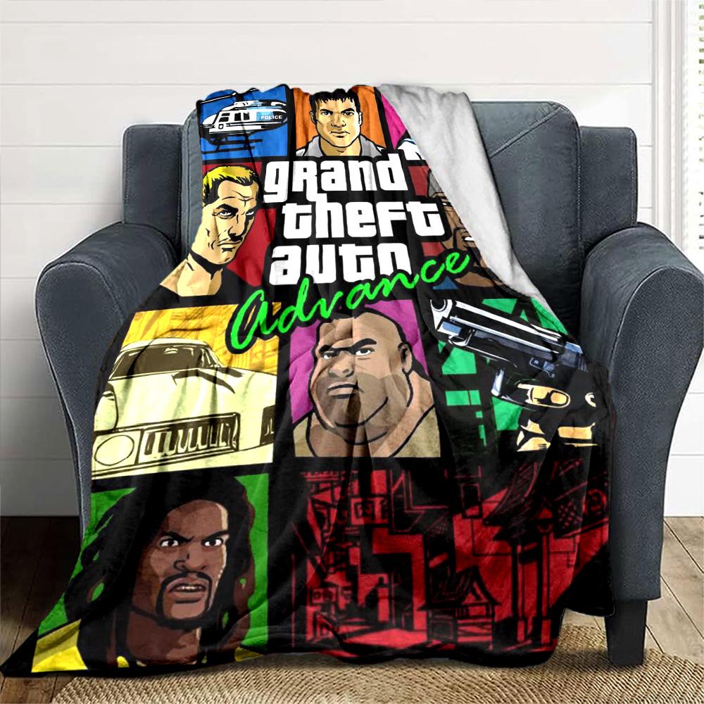 Gta Blanket Ultra-Soft Great for Couch Office Bed for All Seasons Warmthful Decor Gifts For Family Or Friends