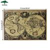 DLKKLB Retro World Map Nautical Map Poster Vintage Kraft Paper Chart Sticker Antique Home Decor Large Size Map World