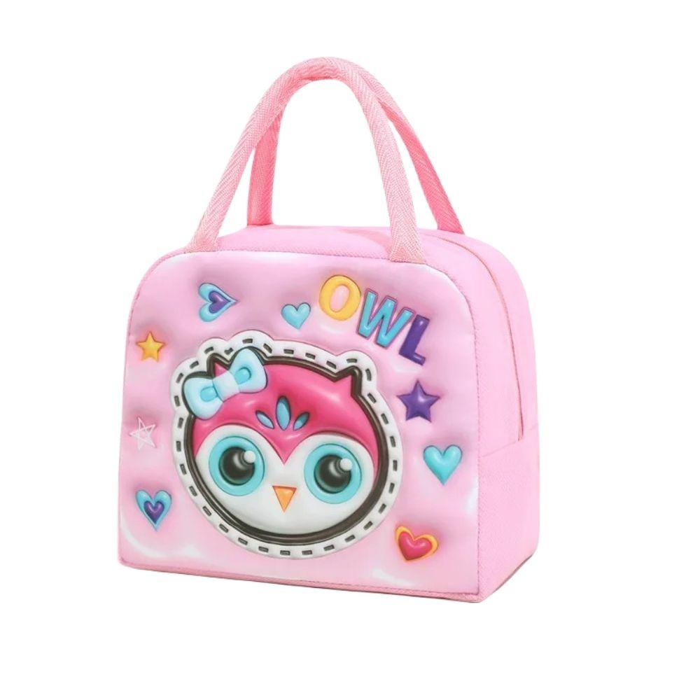 New 3D Children's Lunch Box Bag Cartoon Thickened Thermal Insulation Bag Aluminum Foil Cool Storage Fresh Storage Bag For Kids