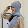 Yousheng Scarf Hat Solid Color Lightweight Thermal Knit Hat Autumn Winter Outdoor Activities Travel Cycling Headwear