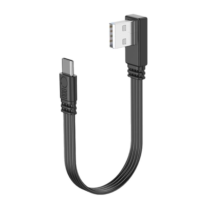 10CM-100CM Flat Flexible straight&Up & Down & Left & Right Angled 90 Degree Usb Male to Type C Male charging and Data Cable