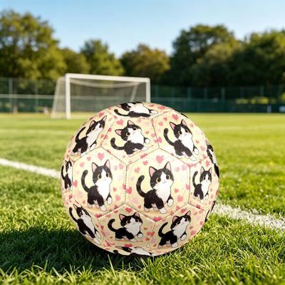 1pc Love Cats Heart Size 5 Soccer Ball Professional Match Training Football Indoor &Outdoor Sports Ball Lightweight Durable M6513