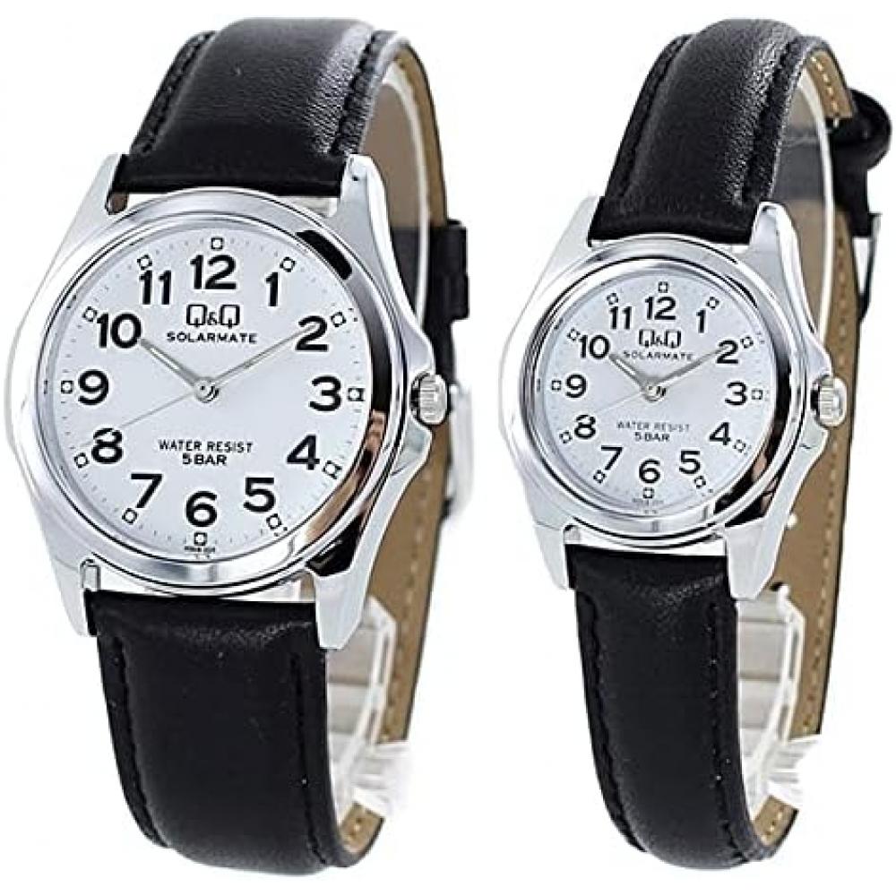 

[Citizen] Часы Citizen Pair QQ Solar Solar Mate Дешевые Citizen Белый Черный Кожаный Ремешок Ретро H008h009 304 Часы [отечественные Подлинные]