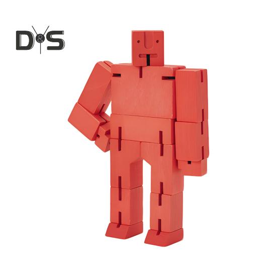 

Деревянный кубик-робот, игрушка, обучающий робот-трансформер, фигурка, 3D-головоломка, скрученный кубик-робот, строительный блок, игрушка для малышей, мальчиков и девочек, подарок красный