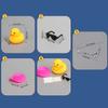 Water Play Duck Ornament with Black Cowboy Hat and Sunglasse Baby Pool Accessories Bathtub Companion For Toddlers
