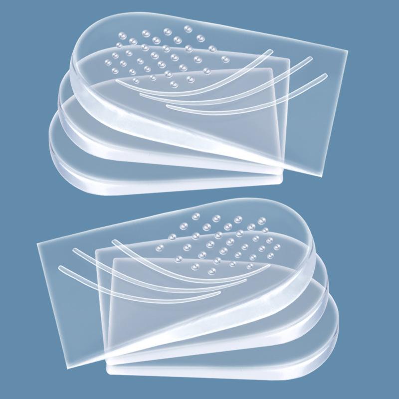 

Positive O Half Pad GEL Self-adhesive Invisible Inner Height Increase Adjustable XO Type Leg Pad Soft Shock Absorption Heel Pad S прозорий