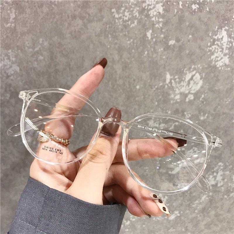 

Очки 49 ультралегкие простые очки для близорукости 7G женские карие глаза оправа черная оправа, может быть оснащена анти-синим прозрачный