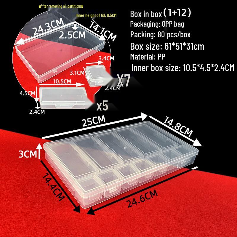 12-Grid Clear Jewelry & Craft Storage Box