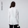 Lancy Pleated White Commuter Blouse