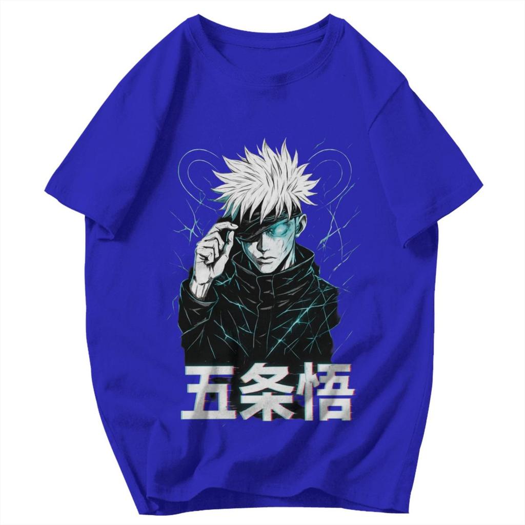 Men T Shirt Anime Jujutsu Kaisen Satoru Gojo Vintage Awesome Summer Y2K Graphic Customized Unisex Clothes T Shirts
