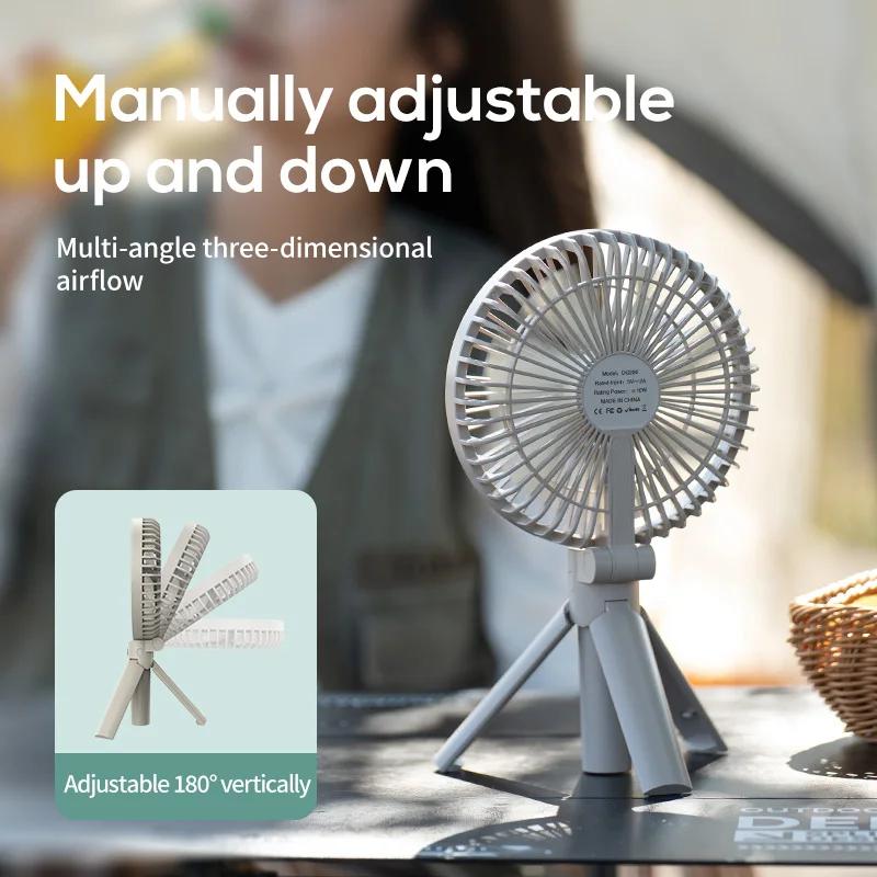 Multifunctional Camping Fan With Tripod Portable Design, Suitable For Outdoor Desktop Use, Ideal For Tent Ceiling