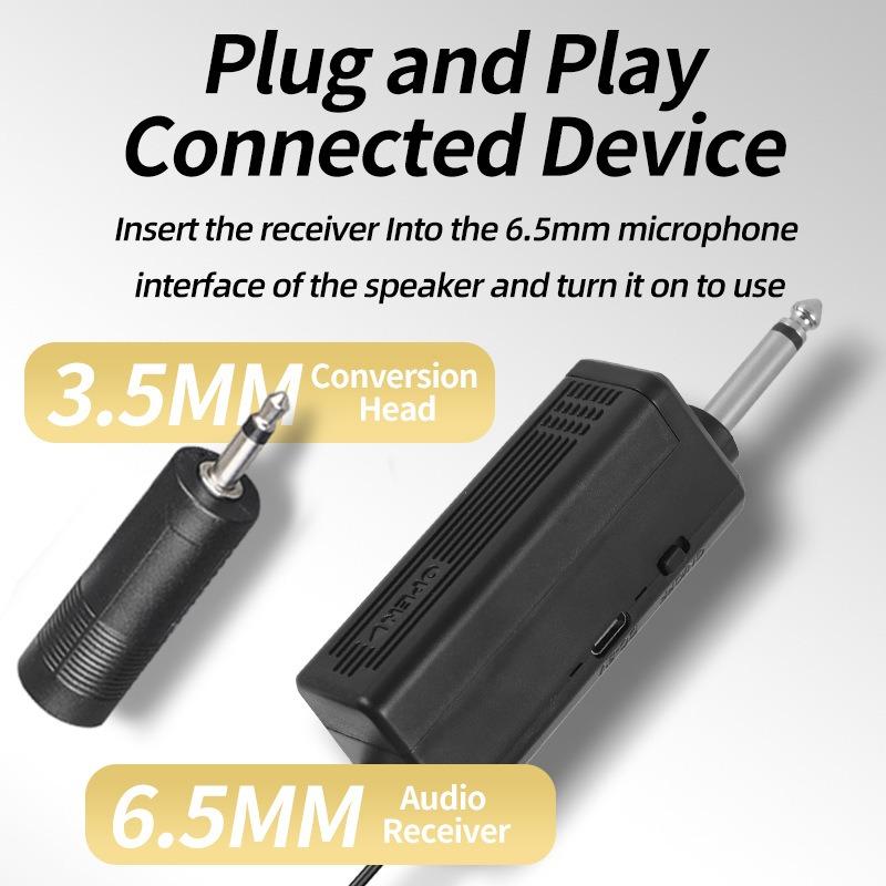 Universal 2.4G Dual Wireless Microphone System - Professional Handheld Mic with Rechargeable Receiver for Karaoke, Home Party & Public Speaking