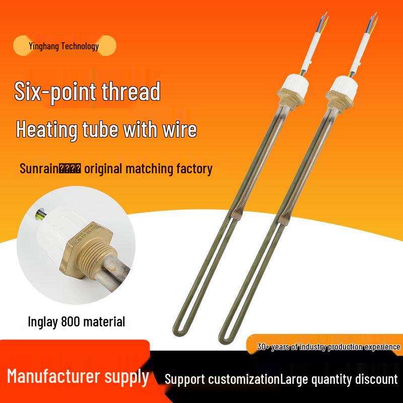 Incoloy 800 Solar Electric Heating Rod with Six-Point Thread