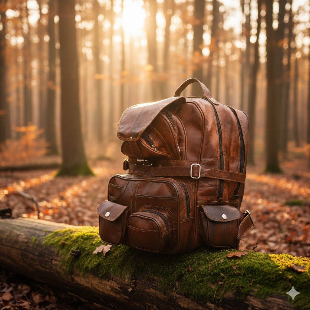 

Настоящая мужская кожаная сумка-рюкзак, сумка-портфель для ноутбука, винтажный дорожный рюкзак 16 x 11 x 11 in коричневый