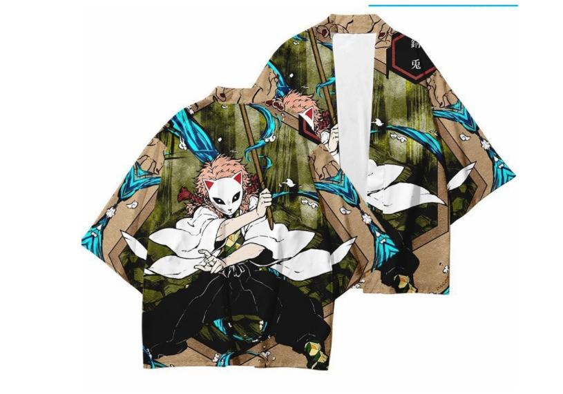 Sun Man Ghost Destroyer Blade Kimono Cloak Couple Casual Jacket 3D Digital Printing Cardigan Sunscreen Clothing