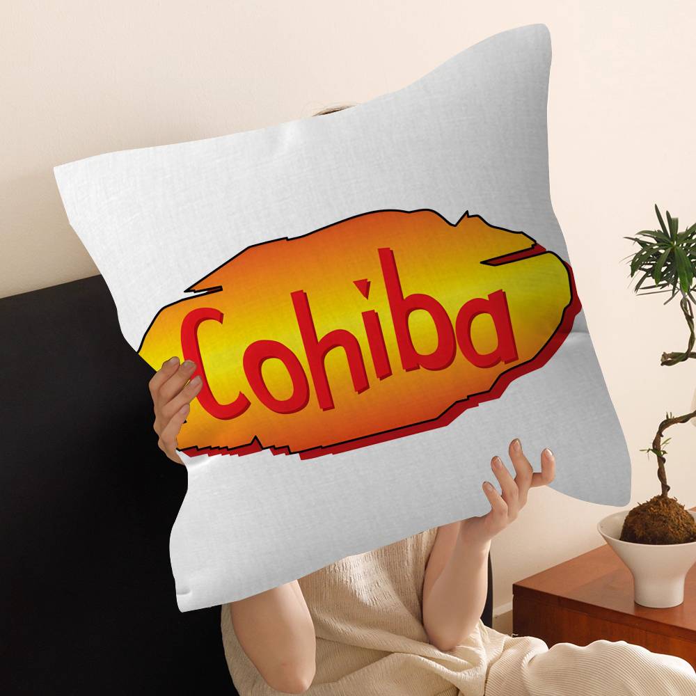C-Cohibas Cigarette Office Cushion Pillowcase Car Cushion Cover45X45CM Lumbar Pillowcase Sofa Pillowcover