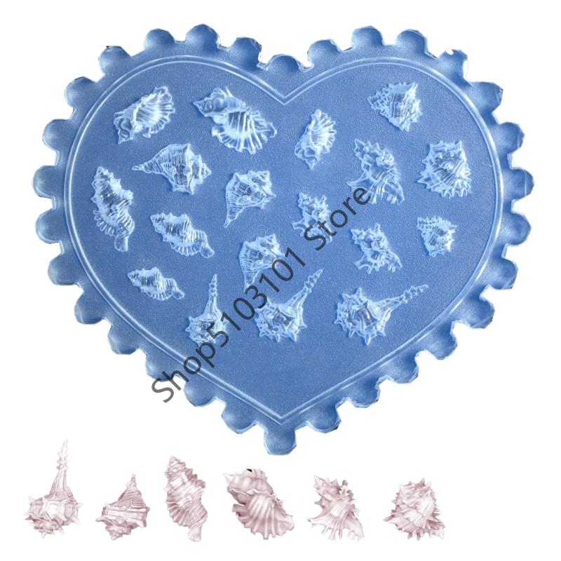 1pc Tulip Sea Shell Rabbit Goldfish Starfish 3D Acrylic Nail Mold Nail Decorations DIY Silicone Manicure Mold Nail Art Mold